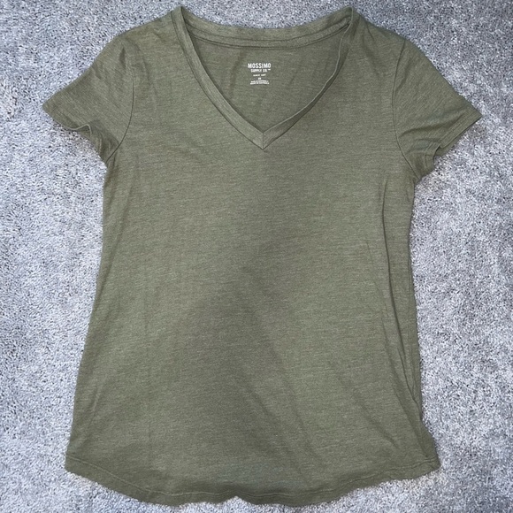 Mossimo Olive Green V Neck Shirt - Picture 1 of 4
